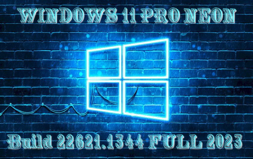 Windows 11 22H2 Pro 22621.1344 X-Lite Neon 2023 FULL активация